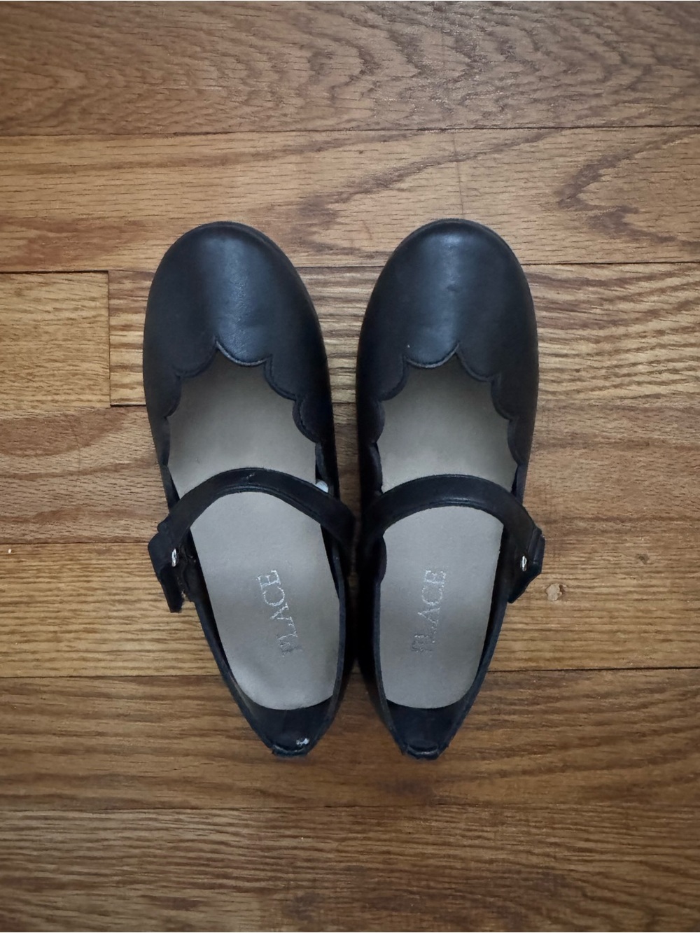 The Children's Place Black Scalloped Strap Mary Jane Shoes